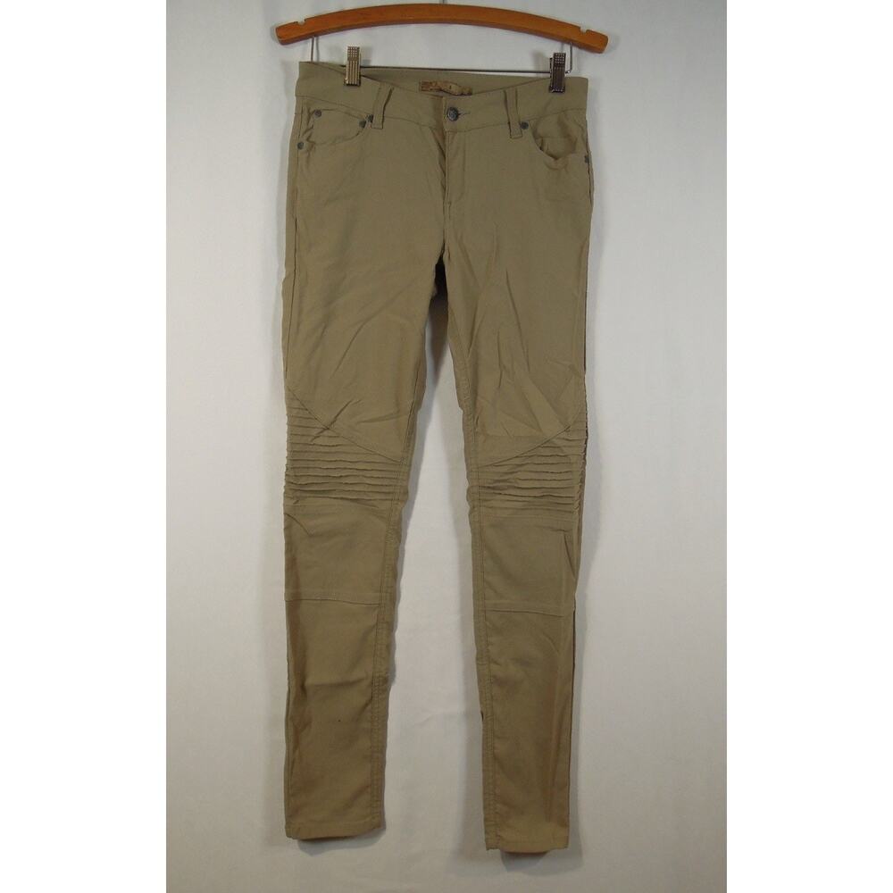 Prana Brenna Pants Women's Sz 8 Stretch UV Resistance Moto Nylon Stretch Khaki
